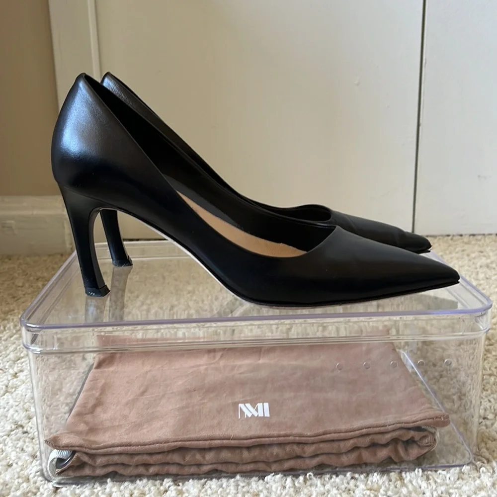 M.M. LaFleur Ginger Pump Napa Leather - Black - Size 36 - Picture 3 of 8